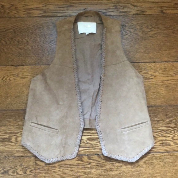 Maje Paris Western Suede Festival Open Front Vest FR38/M